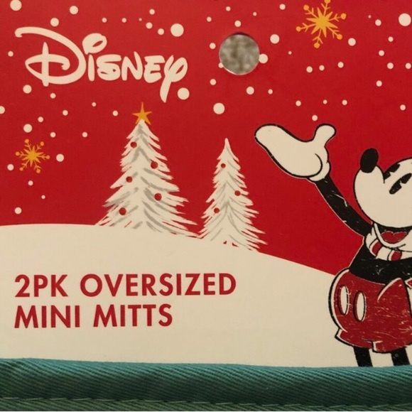 Disney 2 Pack Mickey Mouse Oversized Mini Mitts Christmas Lights MCM Retro Green - Picture 13 of 14